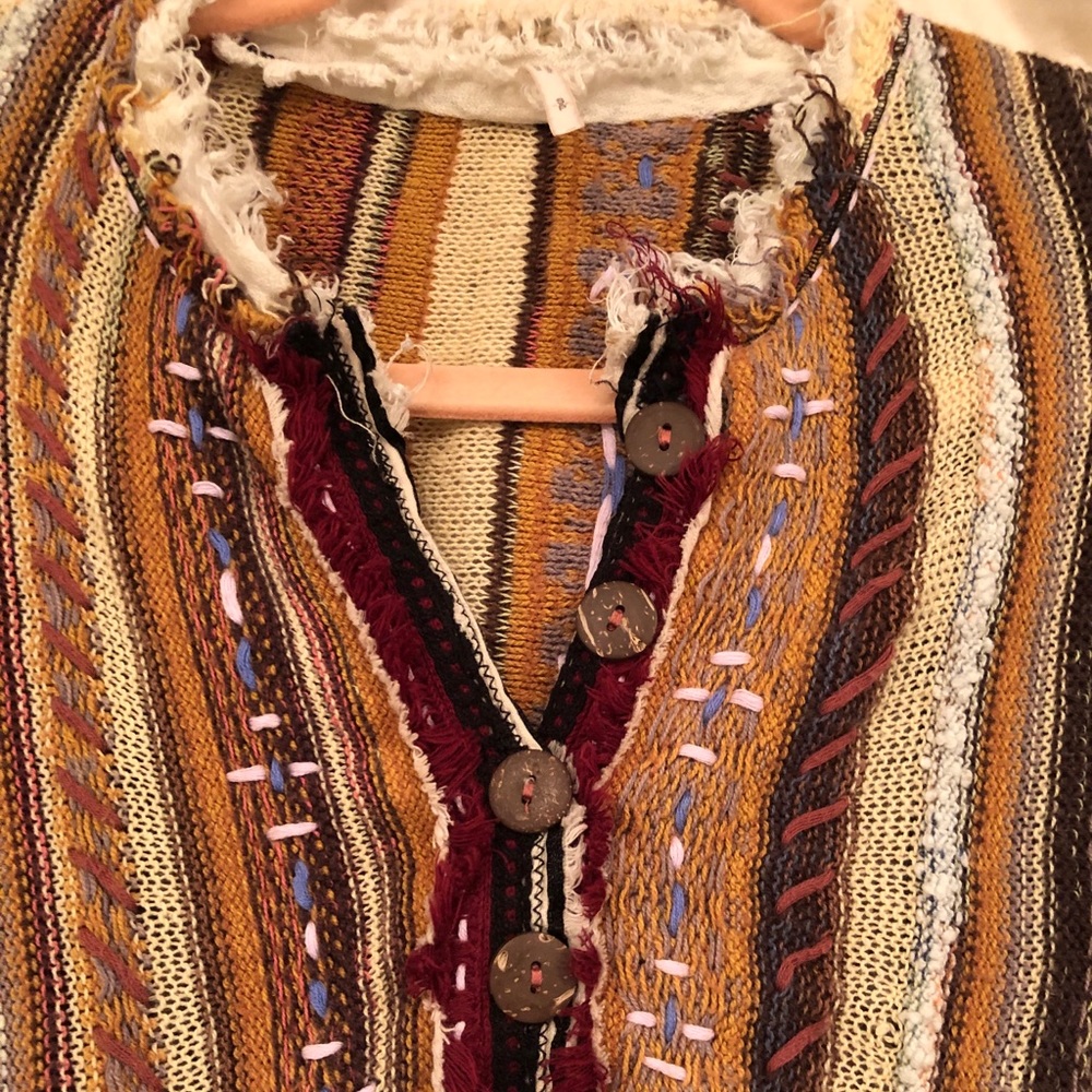 Free People Multi-Pattern Button Blouse - image 2